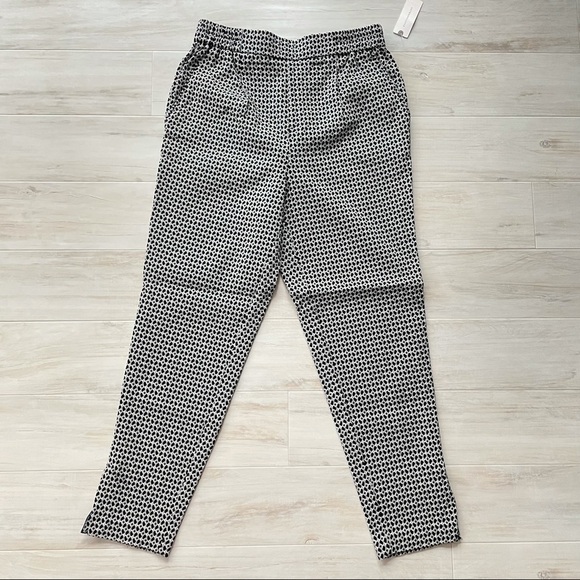 NWT Anthropologie Black & White Motif Prints Pants - Picture 1 of 5